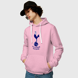 Толстовка-худи хлопковая мужская Tottenham FC, цвет: светло-розовый — фото 2
