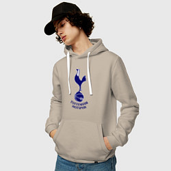 Толстовка-худи хлопковая мужская Tottenham FC, цвет: миндальный — фото 2