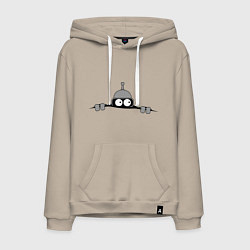 Мужская толстовка-худи Бэндер подглядывает