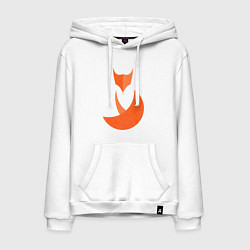 Толстовка-худи хлопковая мужская Minimal Fox, цвет: белый