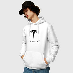 Толстовка-худи хлопковая мужская TESLA Mobile, цвет: белый — фото 2