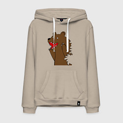 Мужская толстовка-худи Медведь цензурный