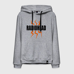 Толстовка-худи хлопковая мужская Radiohead, цвет: меланж