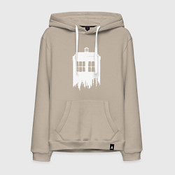 Мужская толстовка-худи Тардис white - Доктор Кто