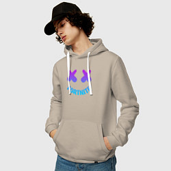 Толстовка-худи хлопковая мужская FORTNITE x MARSHMELLO, цвет: миндальный — фото 2