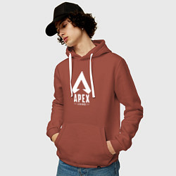 Толстовка-худи хлопковая мужская Apex Legends, цвет: кирпичный — фото 2