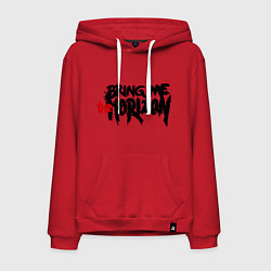 Толстовка-худи хлопковая мужская Bring me the horizon, цвет: красный
