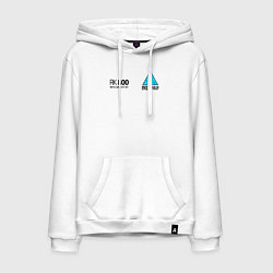 Толстовка-худи хлопковая мужская RK800 CONNOR, цвет: белый