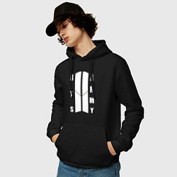 Толстовка-худи хлопковая мужская BTS ARMY, цвет: черный — фото 2