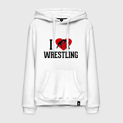 Мужская толстовка-худи I love wrestling