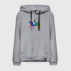 Мужская толстовка-худи Всадник на коне