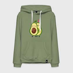 Мужская толстовка-худи Влюбленные Веганы Авокадо
