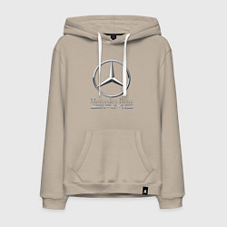 Толстовка-худи хлопковая мужская MERCEDES-BENZ AMG, цвет: миндальный