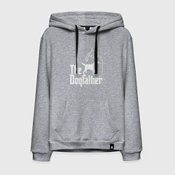 Толстовка-худи хлопковая мужская The Dogfather - пародия, цвет: меланж