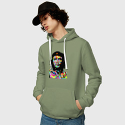 Толстовка-худи хлопковая мужская Che, цвет: авокадо — фото 2