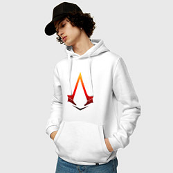 Толстовка-худи хлопковая мужская Assassins Creed, цвет: белый — фото 2