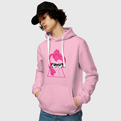 Толстовка-худи хлопковая мужская Pinky Pie hipster, цвет: светло-розовый — фото 2