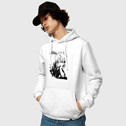 Толстовка-худи хлопковая мужская Моя геройская академия, цвет: белый — фото 2