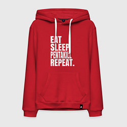 Мужская толстовка-худи EAT SLEEP PENTAKILL REPEAT