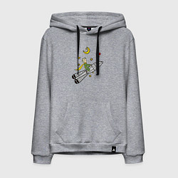 Мужская толстовка-худи Маленький принц на ракете