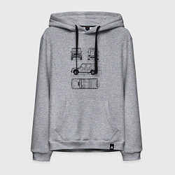 Мужская толстовка-худи MERCEDES-BENZ G-CLASS СХЕМА