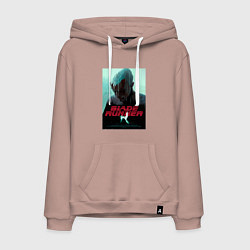 Толстовка-худи хлопковая мужская Слезы в дожде Blade Runner, цвет: пыльно-розовый