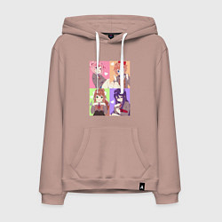 Мужская толстовка-худи Girls Doki Doki коллаж