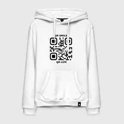 Мужская толстовка-худи QR-SMILE