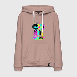Мужская толстовка-худи 4 ЧЕРЕПА SKULLS NEON