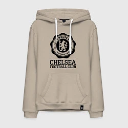 Толстовка-худи хлопковая мужская Chelsea FC: Emblem, цвет: миндальный