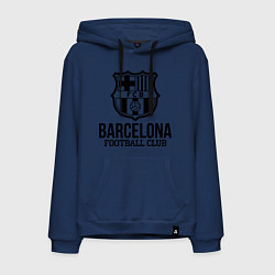 Толстовка-худи хлопковая мужская Barcelona FC, цвет: тёмно-синий