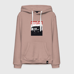 Толстовка-худи хлопковая мужская Большой куш Гай Ричи, цвет: пыльно-розовый