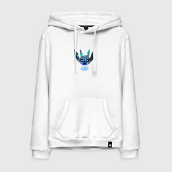 Толстовка-худи хлопковая мужская Ори дух леса, цвет: белый