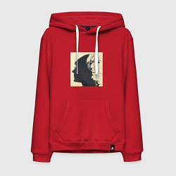 Толстовка-худи хлопковая мужская Andy Warhol art, цвет: красный