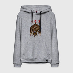 Толстовка-худи хлопковая мужская Разнос на 121, цвет: меланж