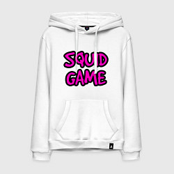 Толстовка-худи хлопковая мужская Squid Game Pinker, цвет: белый