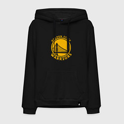 Толстовка-худи хлопковая мужская Golden state Warriors NBA, цвет: черный
