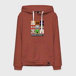 Мужская толстовка-худи МИР МАЙНКРАФТА, КУБИКИ
