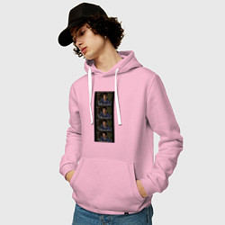Толстовка-худи хлопковая мужская В порядке ли Джей Ди?, цвет: светло-розовый — фото 2