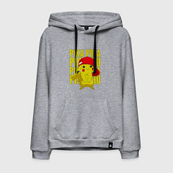 Мужская толстовка-худи ПИКАЧУ В КЕПКЕ ПОКЕМОНЫ