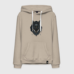 Мужская толстовка-худи ЭТНИЧЕСКАЯ ЛИСА, АБСТРАКЦИЯ