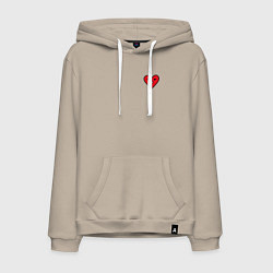 Мужская толстовка-худи Сердечко смайлик