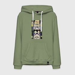 Мужская толстовка-худи Чнерный Клевер Black Clover, персонажи