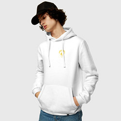Толстовка-худи хлопковая мужская VOLVO Логотип, цвет: белый — фото 2