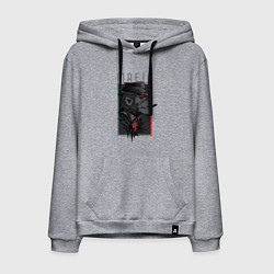 Толстовка-худи хлопковая мужская Обезьяна мафиози, цвет: меланж