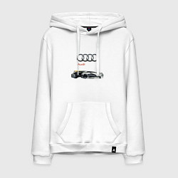 Толстовка-худи хлопковая мужская Audi Concept Sketch, цвет: белый