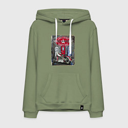 Мужская толстовка-худи Мотоцикл Заправка Ретро Poster