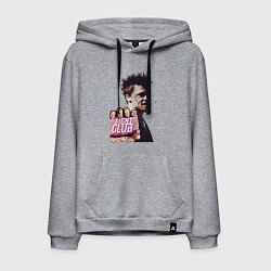 Толстовка-худи хлопковая мужская Club Fight, цвет: меланж