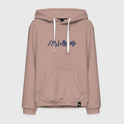 Толстовка-худи хлопковая мужская Замок Хаула двухсторонняя, цвет: пыльно-розовый