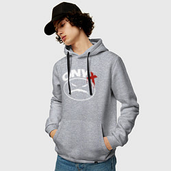 Толстовка-худи хлопковая мужская Onyх, цвет: меланж — фото 2